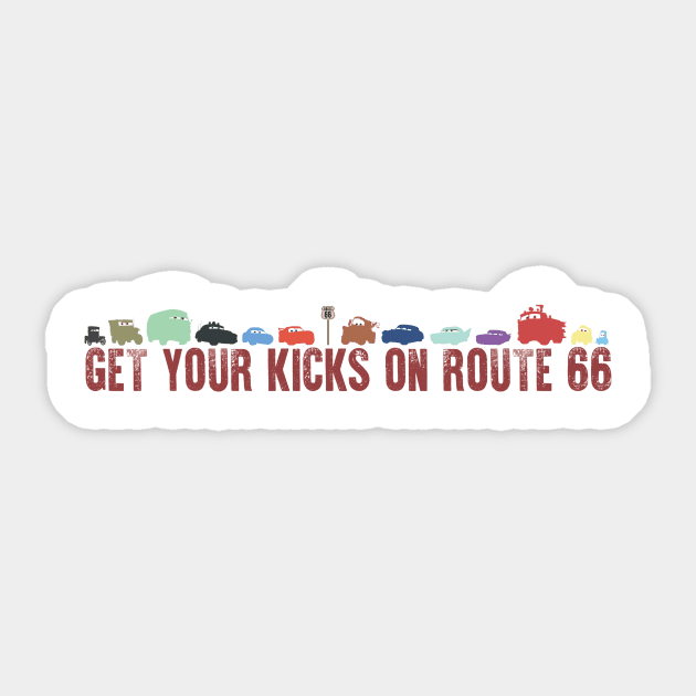 Route 66 Sticker by JoshABaumArt